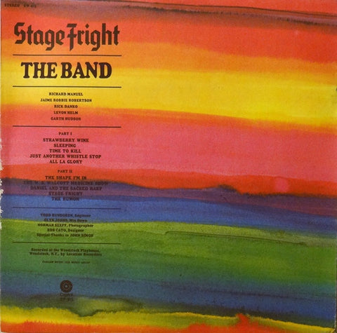 The Band - Stage Fright - VG Lp Record 1970 Stereo Original Bob Ludwig Mastered - Classic Rock / Folk Rock