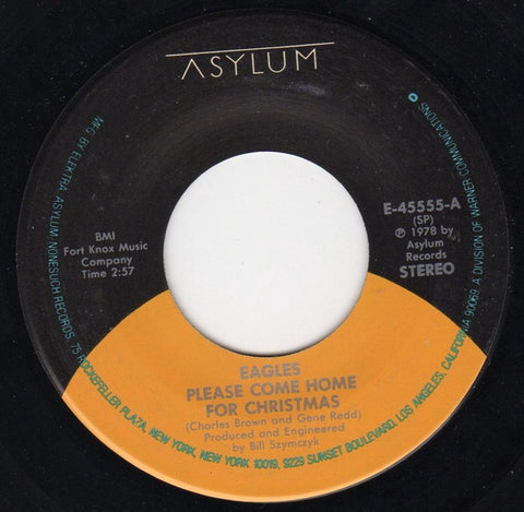 Eagles ‎– Please Come Home For Christmas / Funky New Year - Mint- 45rpm 1978 USA - Rock / Pop / Holiday