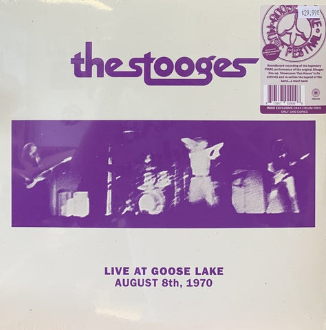 The Stooges ‎– Live At Goose Lake August 8th, 1970 - New LP Record Store Day 2020 Third Man Indie Exclusive Screen-Printed Jacket & Gray-Cream Vinyl - Garage Rock, Hard Rock, Punk