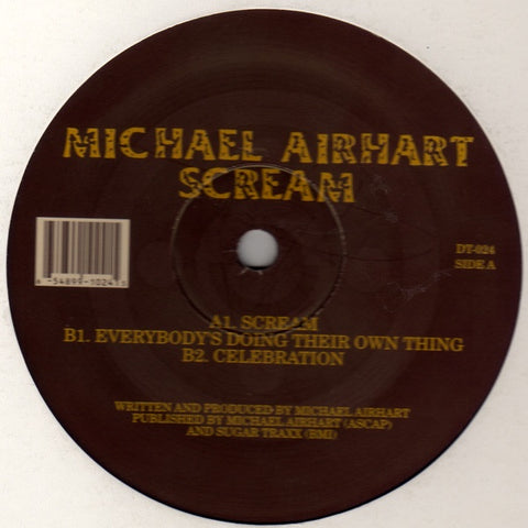 Michael Airhart ‎– Scream - New 12" Single Record 2000 Dust Traxx USA Vinyl - Chicago House