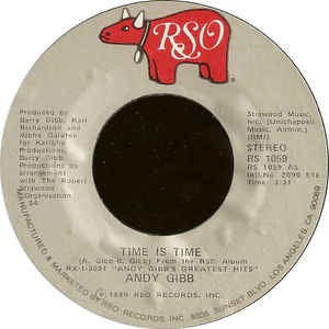 Andy Gibb ‎– Time Is Time / I Go For You VG+ - 7" Single 45RPM 1980 RSO USA - Funk/Soul/Disco