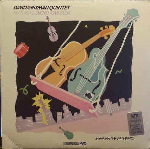 David Grisman Quintet featuring Svend Asmussen ‎– Svingin' With Svend - Mint- Lp Record 1988 Zebra USA Vinyl - Gypsy Jazz / Nordic / Swing