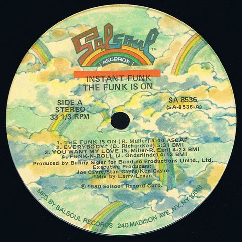 Instant Funk ‎– The Funk Is On - Mint- Lp Record (No Original cover) 1980 USA Salsoul Vinyl - Funk / Disco