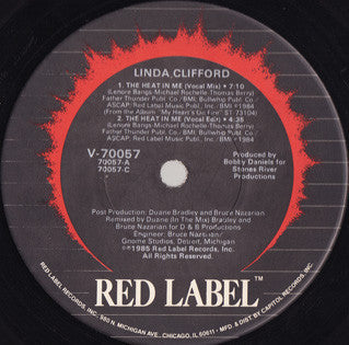 Linda Clifford - The Heat In Me VG+ - 12" Single 1985 Red Label USA - Funk/Soul