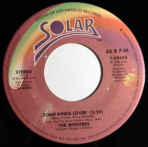 The Whispers ‎– Some Kinda Lover / Never Too Late - Mint- 45rpm 1984 USA Solar Records - Funk / Soul / Disco
