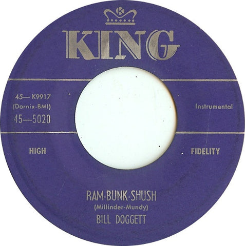 Bill Doggett ‎– Ram-Bunk-Shush / Blue Largo VG 7" Single 45 rpm 1957 King Records USA - R&B / Soul