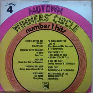 Various ‎– Motown Winners' Circle Vol. 4 - VG Lp Record 1970 Stereo USA Original Vinyl - Soul / Funk / R&B