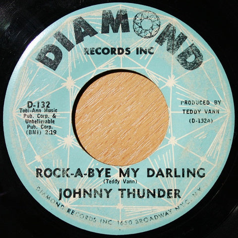 Johnny Thunder ‎– Rock-A-Bye My Darling / The Rosy Dance - VG+ 7" Single Used 45rpm 1963 Diamond USA - Funk / Soul