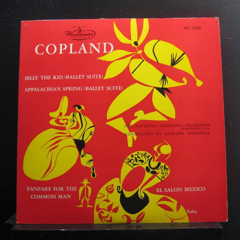 Howard Mitchell - Copland Billy The Kid, Appalachian Spring - VG+ 1954 Mono USA Original Press Westminster - Classical