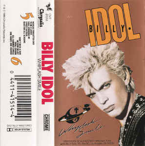 Billy Idol - Whiplash Smile - VG+ 1986 USA Cassette Tape - Rock