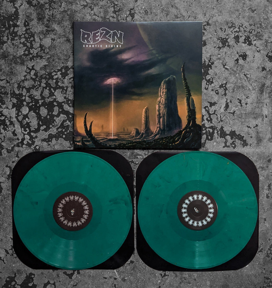 Rezn - Chaotic Divine - New 2 LP Record 2020 Self Released Turquoise Shimmer Vinyl - Chicago Doom Metal / Stoner Rock