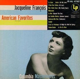 Jacqueline François ‎– American Favorites VG+ Lp Record 1953 USA Original Mono Vinyl - Jazz / French Vocal Pop