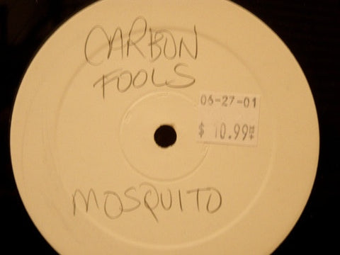 The Carbonfools ‎– Mosquito / Tilos - VG+ 12" Single Record 2001 Cartoon UK Import White Label Vinyl - Breaks / Speed Garage