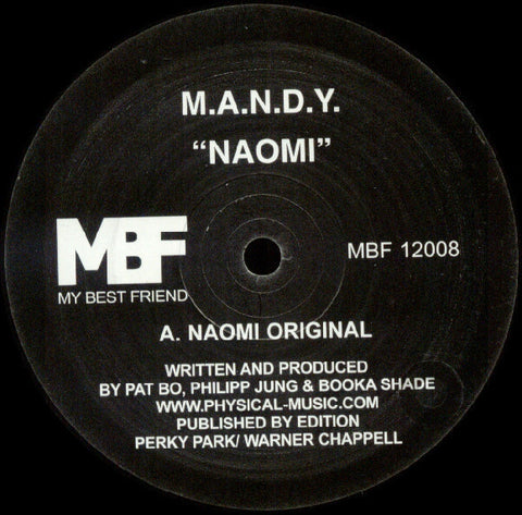 M.A.N.D.Y. ‎- Naomi - VG 12" Single 2004 Germany - House