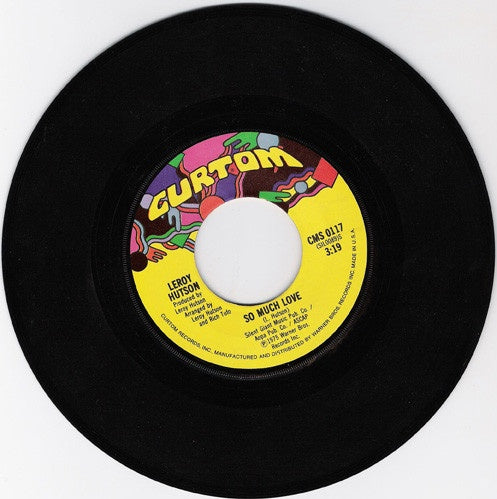 Leroy Hutson ‎– Lover's Holiday (Edited) / So Much Love - VG 7