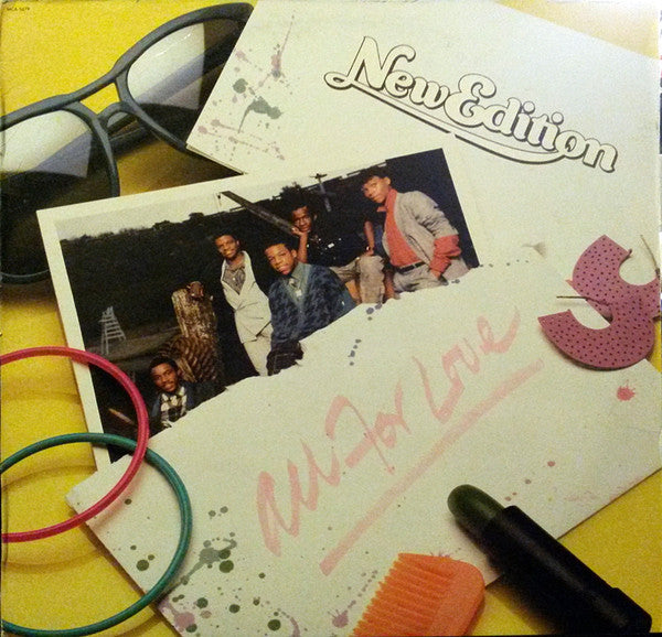 New Edition - All For Love - Mint- 1985 (Original Press With Fan Club Insert & Matching Inner Sleeve) USA - Soul/R&B/New Jack Swing