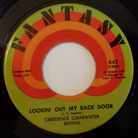 Creedence Clearwater Revival ‎– Lookin' Out My Back Door / Long As I Can See The Light - VG+ 7" Single 45 Record 1970 Fantasy USA - Classic Rock