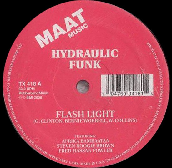 Hydraulic Funk ‎– Flashlight / Godzilla - VG+ 12" Single Record 2000 Trax USA Vinyl - Chicago Electro / Hip Hop - Shuga Records