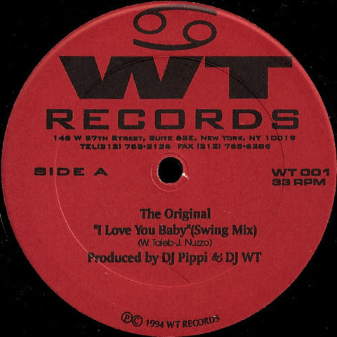 The Original ‎- I Love You Baby - VG+ 12" Single 1994 USA - House