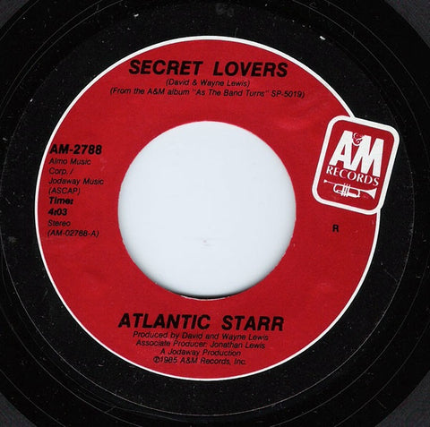 Atlantic Starr ‎- Secret Lovers - Mint- 7" Single 45 RPM 1985 USA - Funk / Soul