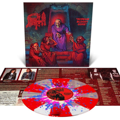 Death ‎– Scream Bloody Gore (1987) - New Lp Record 2020 Relapse USA Clear with Splatter Pinwheels & Download - Death Metal / Technical Death Metal