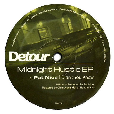 Various - Midnight Hustle EP VG+ - 12" Single 2005 Detour USA - House