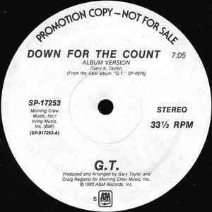 G.T. - Down For The Count - 12" Single Promo 1983 A&M Records USA - Funk/Soul