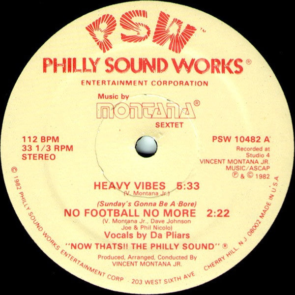 Montana Sextet - Heavy Vibes - VG+ 12" Single Record 1982 Philly Sound Works USA Vinyl - Disco / Jazz-Funk / Boogie - Shuga Records