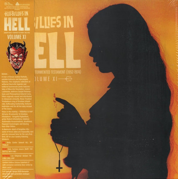 Various ‎– Hillbillies In Hell - Country Music's Tormented Testament (1952-1974) Volume XI - New LP Record 2020 Iron Mountain Australia Import Orange Samhain Vinyl - Country - Shuga Records