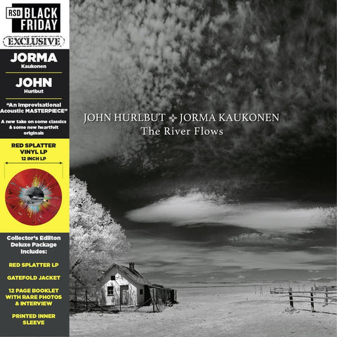 John Hurlbut & Jorma Kaukonen - The River Flows - New LP Record Store Day 2020 Fur Peace Ranch Red Splatter Vinyl - Country