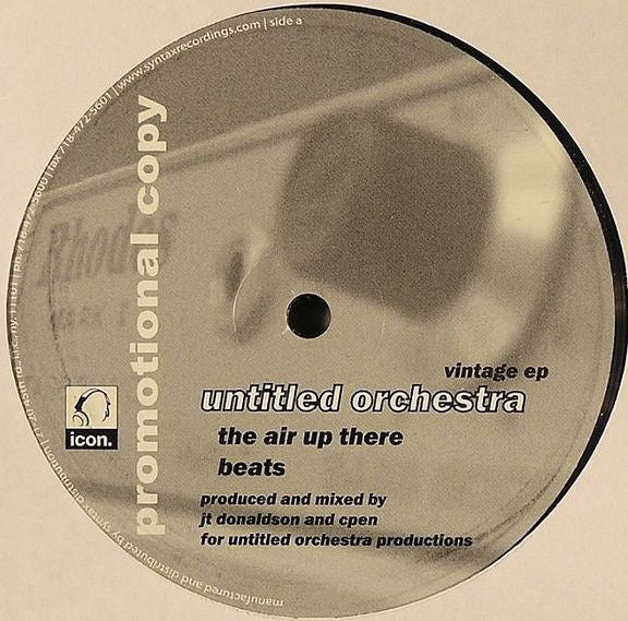 Untitled Orchestra - Vintage EP - VG+ 12" Single USA 2005 - House