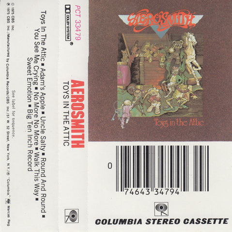 Aerosmith - Toys In The Attic - VG+ 1975 USA Cassette Tape - Rock