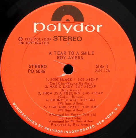 Roy Ayers ‎– A Tear To A Smile - VG (No Original Cover) Stereo 1975 USA - Jazz / Soul-Jazz