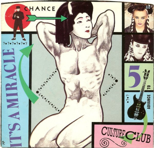 Culture Club - It's A Miracle / Love Twist - VG+ 7" Single 45 Record 1984 Virgin USA - Synth Pop / Disco - Shuga Records