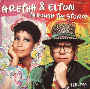 Aretha & Elton ‎– Through The Storm / Come To Me - Mint- 45rpm 1989 USA Arista Records - Funk / Soul / Synth-Pop