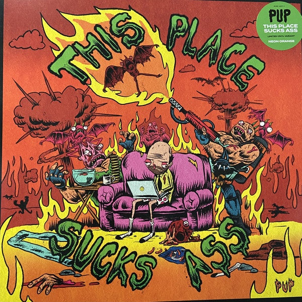 Pup ‎– This Place Sucks Ass - New LP Record 2020 Rise Records Limited Neon Orange Vinyl - Punk - Shuga Records