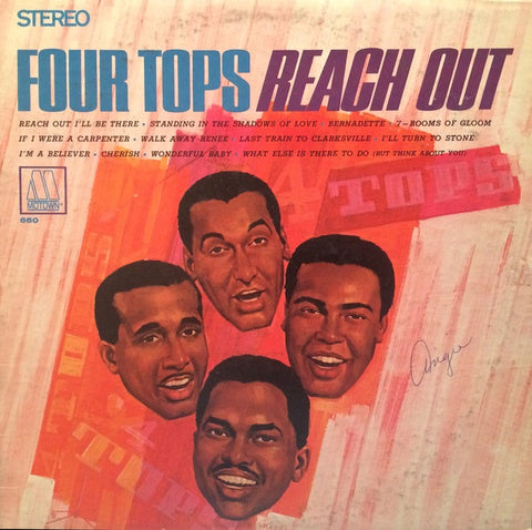 Four Tops ‎– Four Tops Reach Out - VG+ Lp Record 1967 Motown USA Stereo Original Vinyl - Soul / Funk