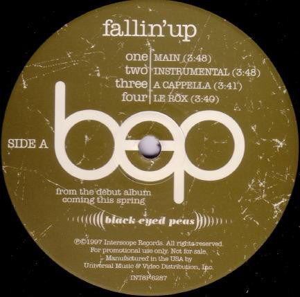 Black Eyed Peas - Fallin' Up / Que Dices? - VG+ 12" Single Record 1997 Promo USA - Hip Hop