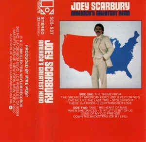 Joey Scarbury- America's Greatest Hero- Used Cassette- 1981 Elektra- Rock/Pop