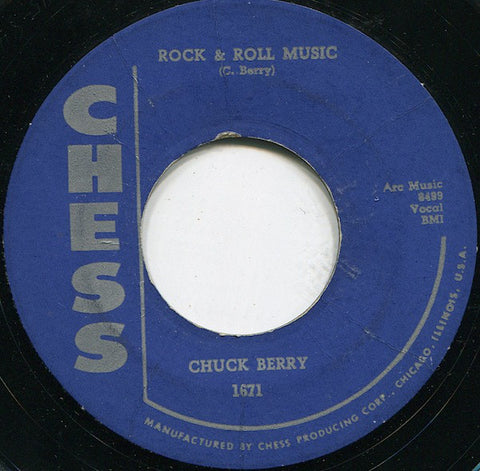 Chuck Berry - Rock & Roll Music / Blue Feeling VG - 7" Single 45RPM 1957 Chess USA - Rock
