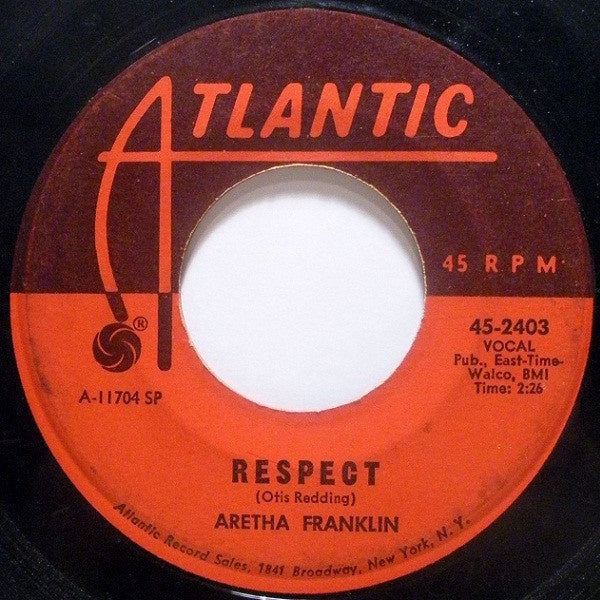 Aretha Franklin ‎– Respect / Dr. Feelgood - VG 45rpm 1967 USA Atlantic Records - Funk / Soul - Shuga Records