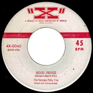 The Norman Petty Trio ‎– Mood Indigo / Petty's Little Polka VG 7" Single 45 rpm 1954 X USA - Jazz / Easy Listening