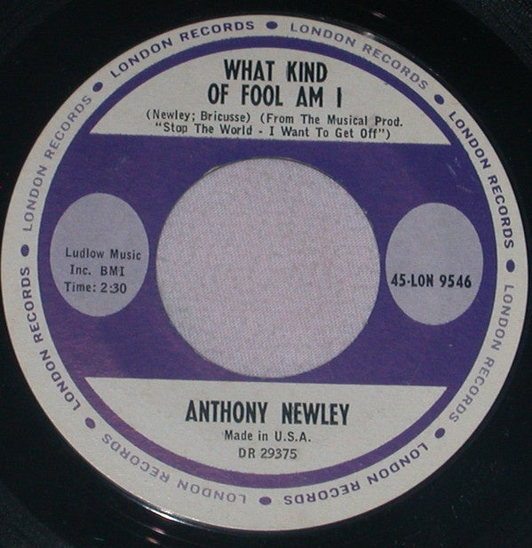 Anthony Newley ‎– What Kind Of Fool Am I / Gonna Build A Mountain - Mint- 45rpm 1961 USA London Records - Pop / Musical - Shuga Records