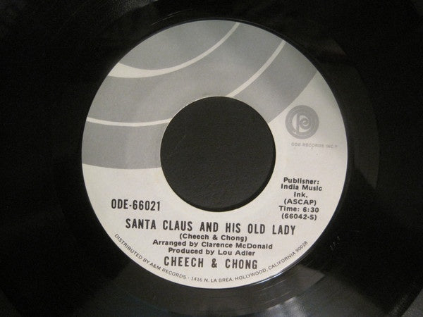 Cheech And Chong ‎– Santa Claus And His Old Lady / Dave - VG- 7" Single 45RPM 1971 Ode Records USA - Comedy - Shuga Records
