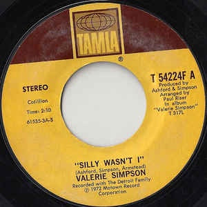 Valerie Simpson ‎– Silly Wasn't I / I Believe I'm Gonna Take This Ride VG - 7" Single 45RPM 1972 Tamla USA - Funk/Soul