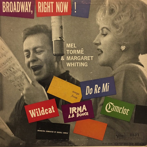 Mel Tormé & Margaret Whiting ‎– Broadway, Right Now! - Mint- Lp Record 1961 Verve USA Stereo Vinyl - Jazz Vocal