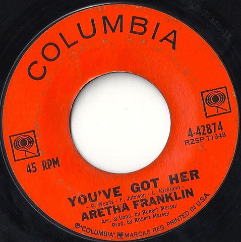 Aretha Franklin ‎– You've Got Her / Skylark - VG  7" Single 45rpm 1963 Columbia US - Soul
