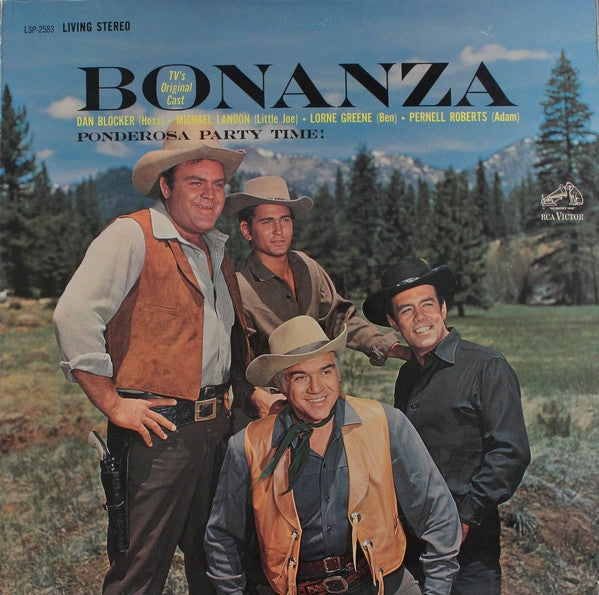 Bonanza - TV's Original Cast ‎– Ponderosa Party Time! - VG+ Lp Record 1962 RCA Living Stereo USA Vinyl - Soundtrack / Country