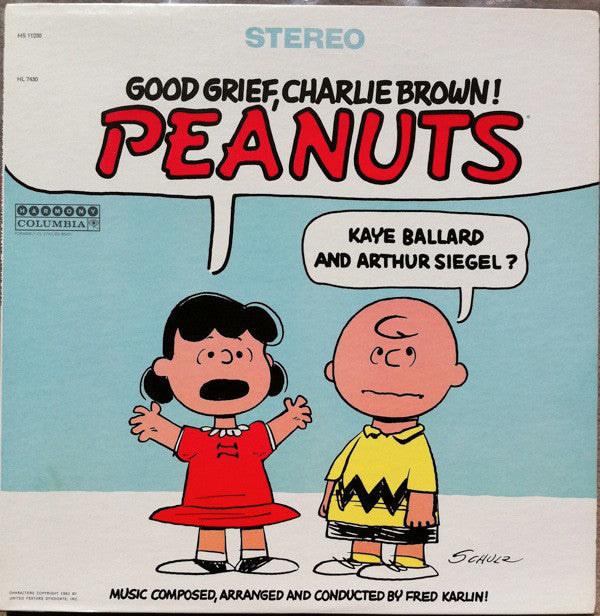 Fred Karlin ‎– Good Grief, Charlie Brown! Peanuts VG- (Low Grade) 1962 Harmony Stereo LP Reissue - Childrens / Story