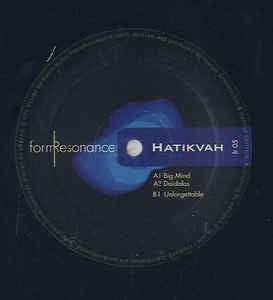Hatikvah ‎– Big Mind EP - Mint 12" Single Record - 2010 Germany FormResonance Vinyl - Deep House / Dub Techno - Shuga Records